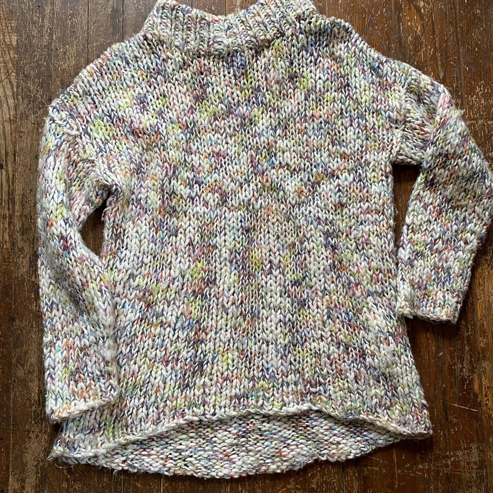 H&M Gray Chunky Knit Cowl Sweater Size MD
